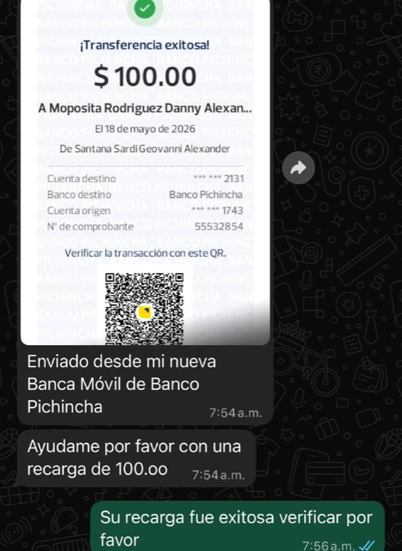 Recarga procesada